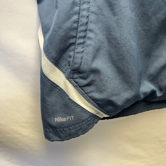 Nike Fit Dri Jacket Mens L Blue White Full Zip Lightweight Athletic Zip Pockets - Picture 4 of 11